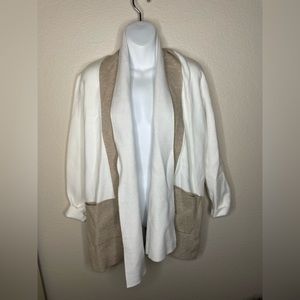 NWT Peyton Primrose Long Sleeve Open Front Longline Fall Cardigan sweater Fawn